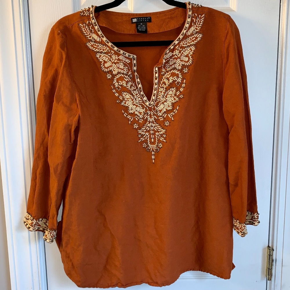 !NEW! Beaded Linen Top (women)